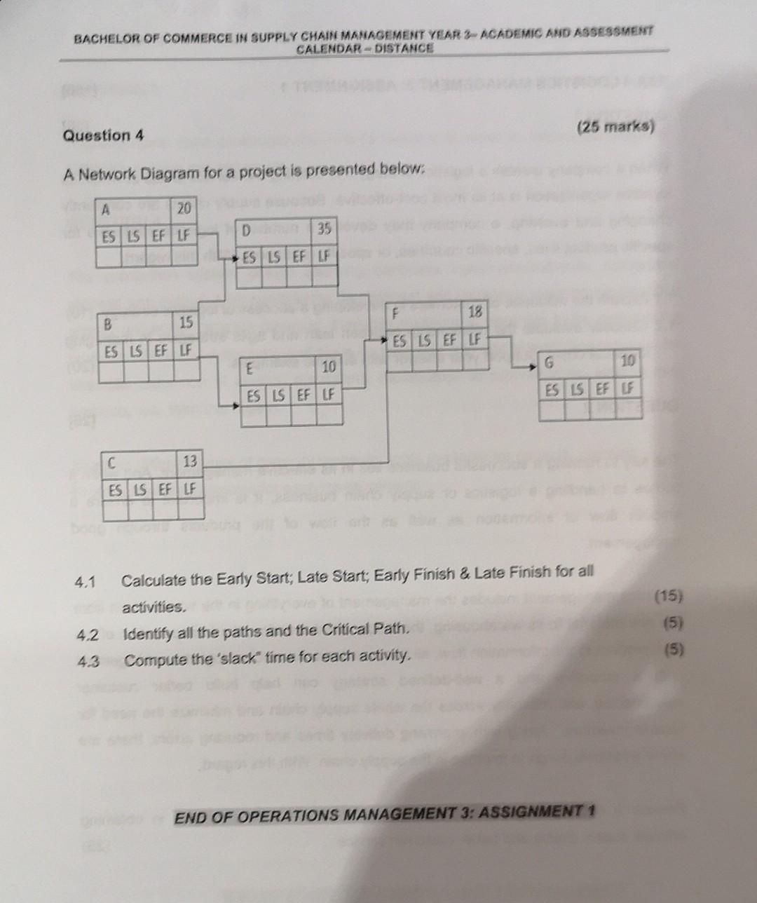 BACHELOR OF COMMERCE IN SUPPLY CHAIN MANAGEMENT