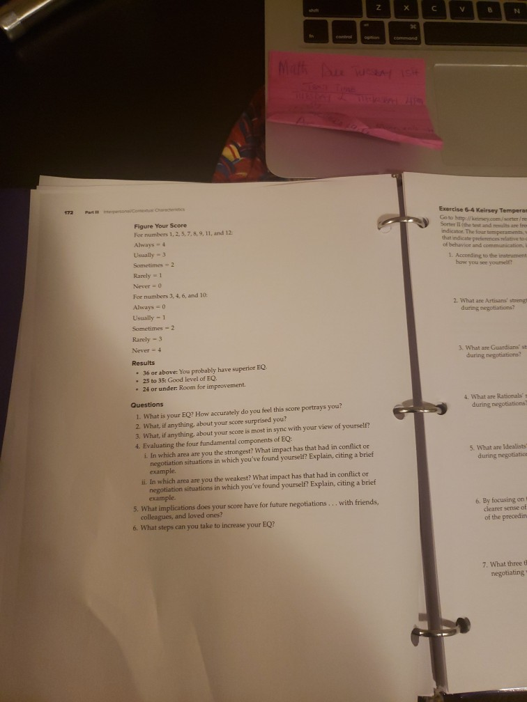 The following, while not a comprehensive EQ test