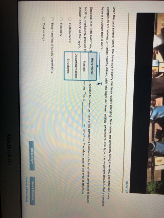 Transcript Over the past several years, the