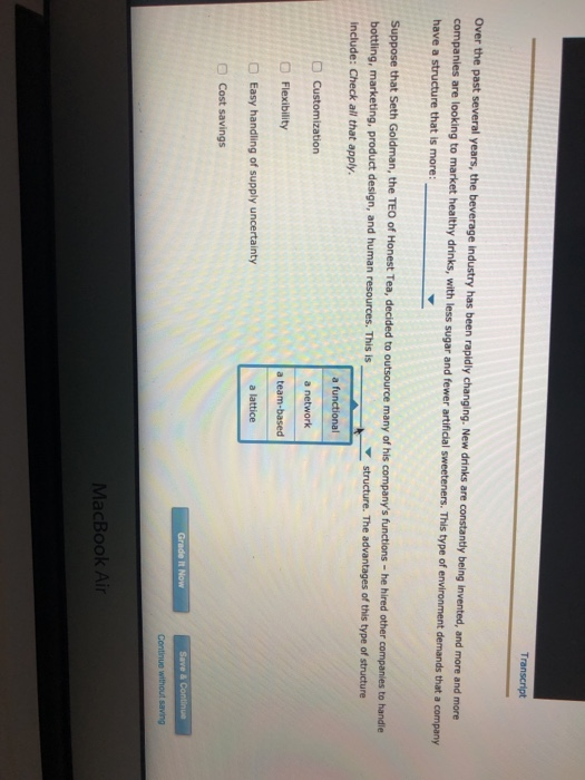 Transcript Over the past several years, the