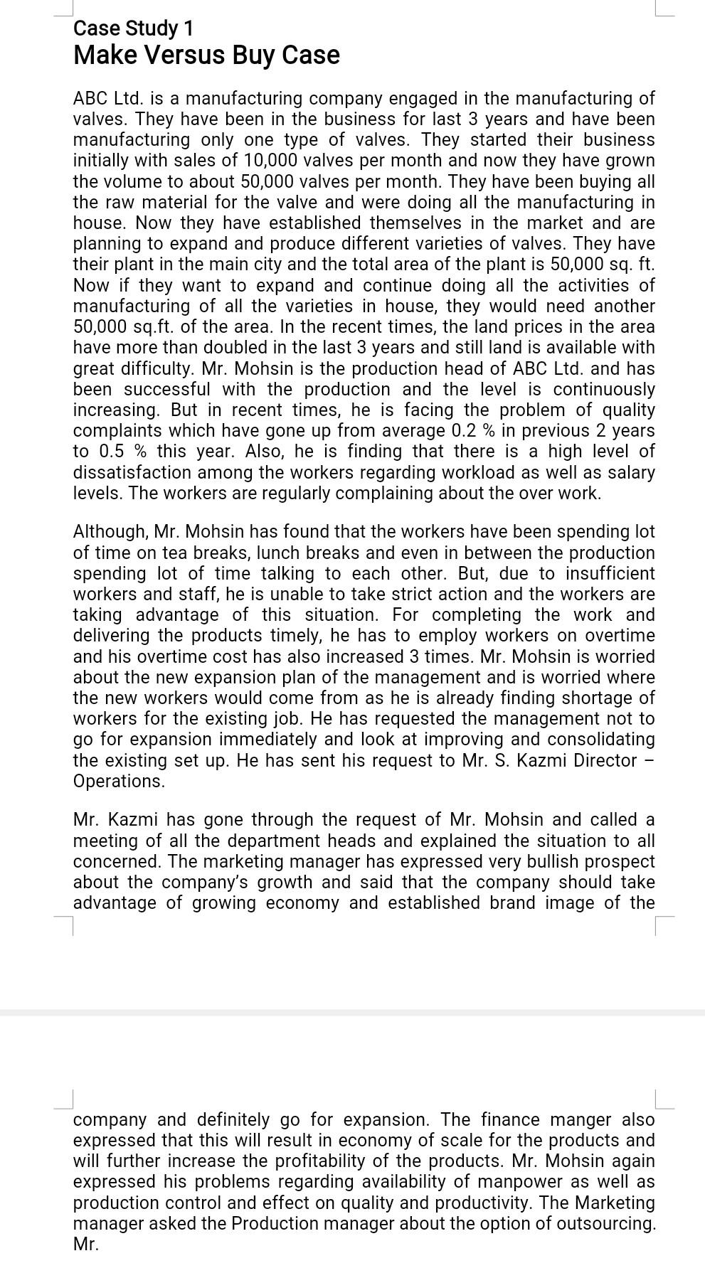 Q. 1 Read the small case study about Cadbury