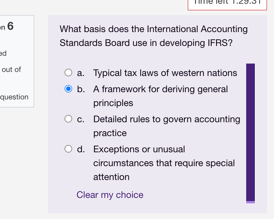 Time left 1:20:46 estion 7 What important issues