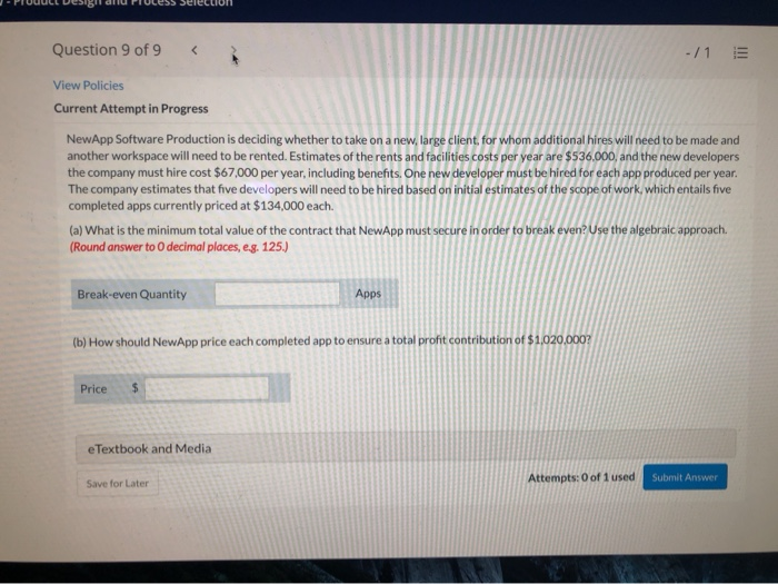 Question 9 of 9 < -/15 View Policies Current