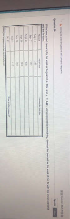 Moving to another question will save this