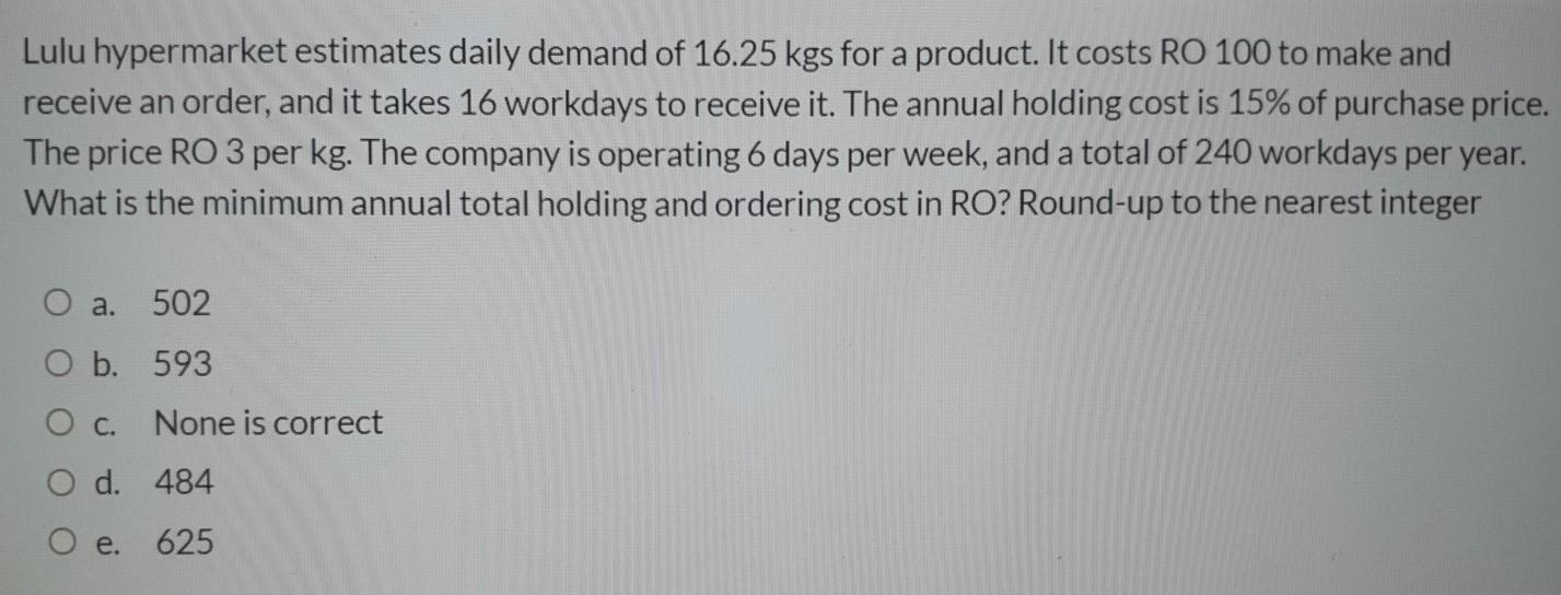 Lulu hypermarket estimates daily demand of 16.25
