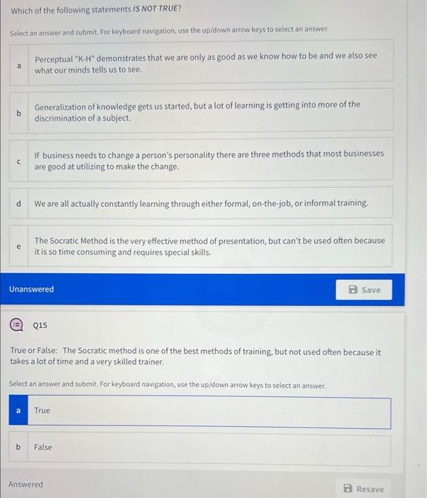 Which of the following statements IS NOT TRUE?