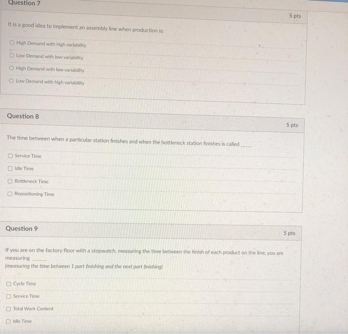 Question 7 5 pts It is a good idea to implement