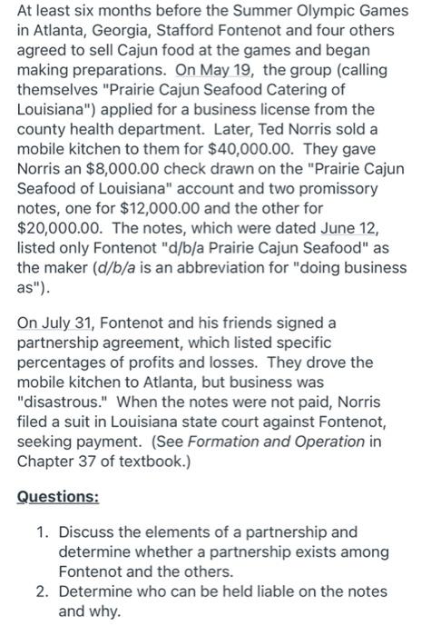 At least six months before the Summer Olympic