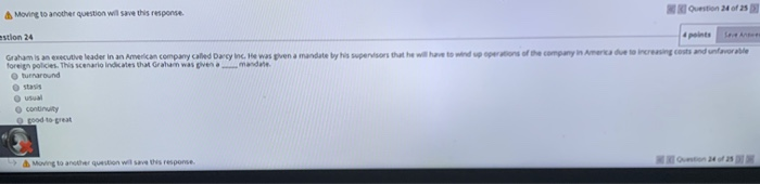 A Moving to another question wil save this