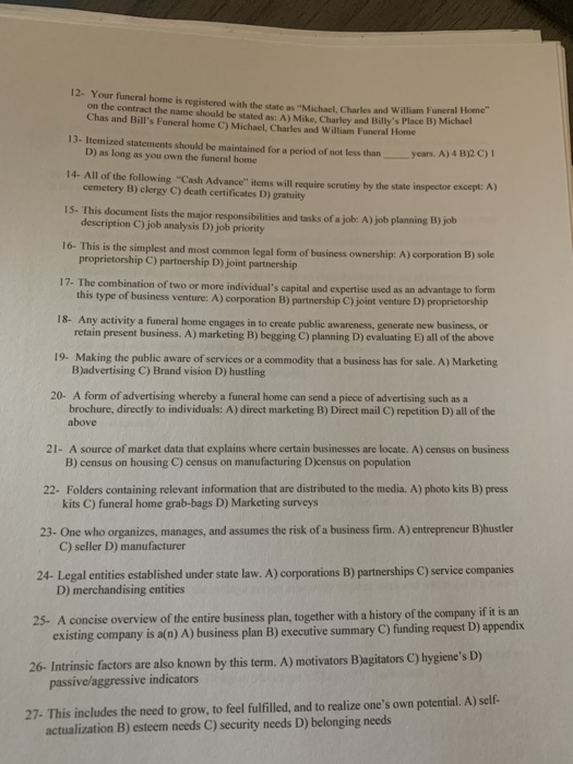 12- Your funeral home is registered with the