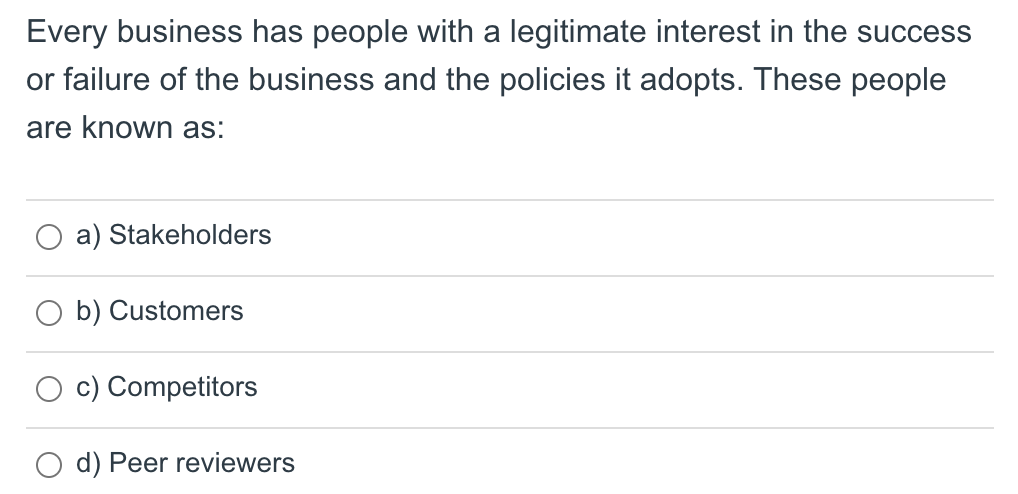 Every business has people with a legitimate