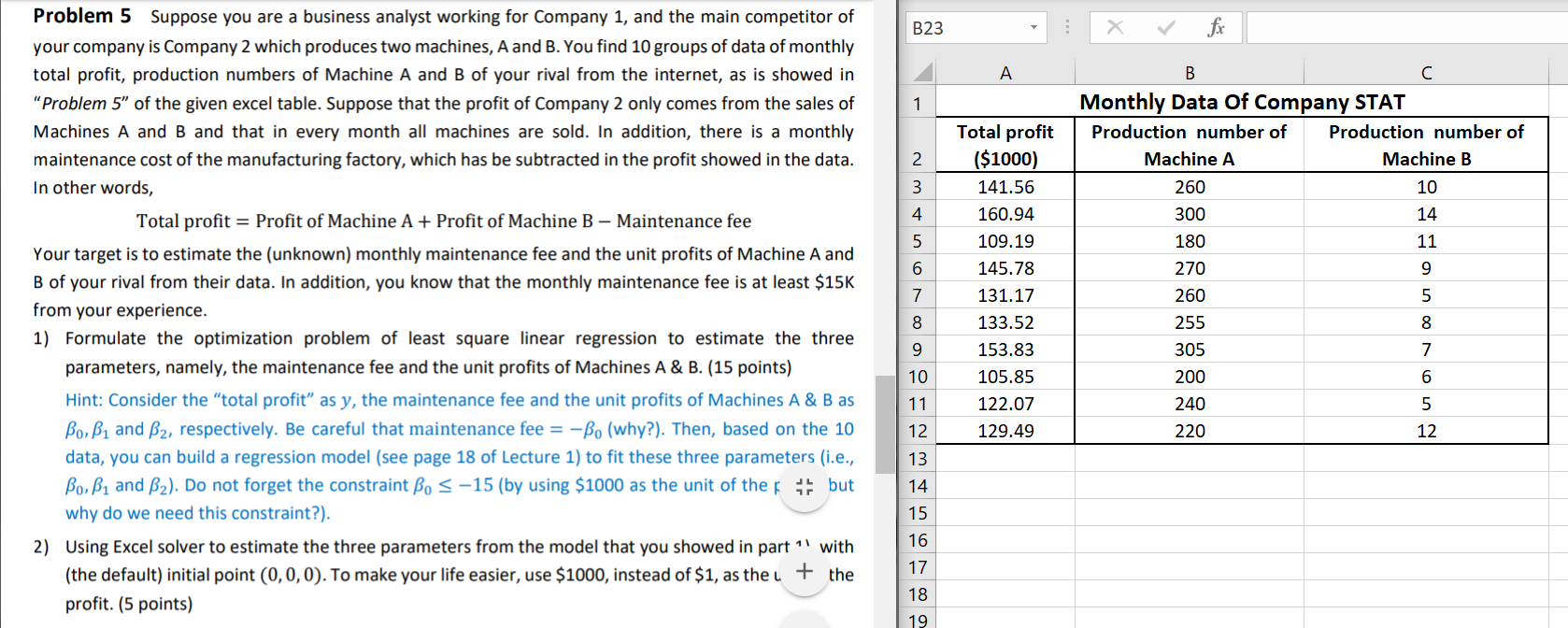 B23 .: X fi B 14 Problem 5 Suppose you are a