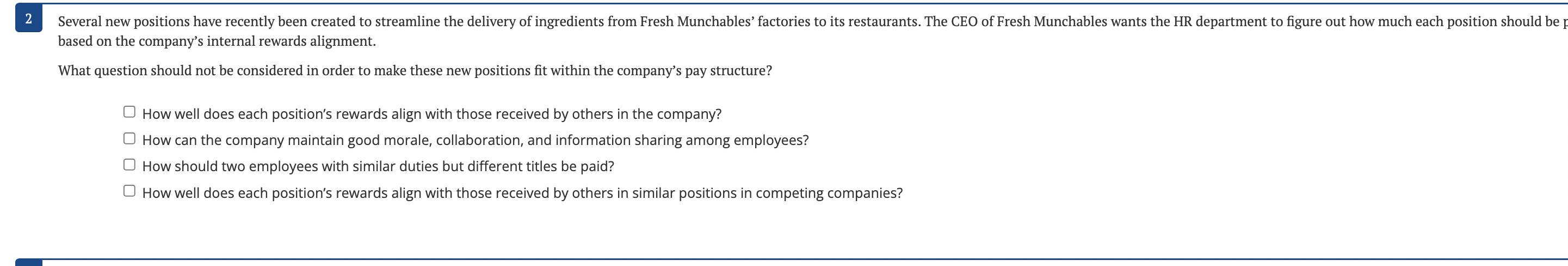 2 Several new positions have recently been