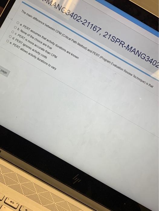 MANC3402-21167, 21SPR-MANG3402 The main