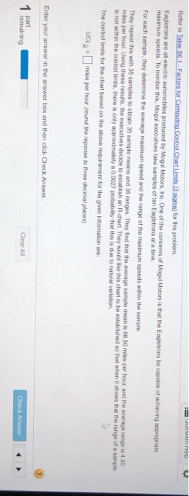 Refer to Table 56.1. Factors for Computing