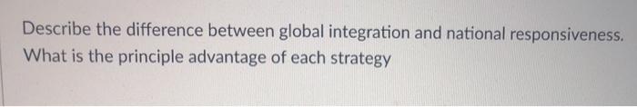 Describe the difference between global