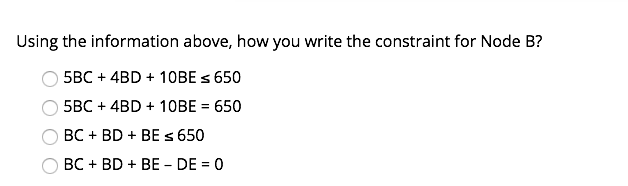 The diagram below represents a transshipment
