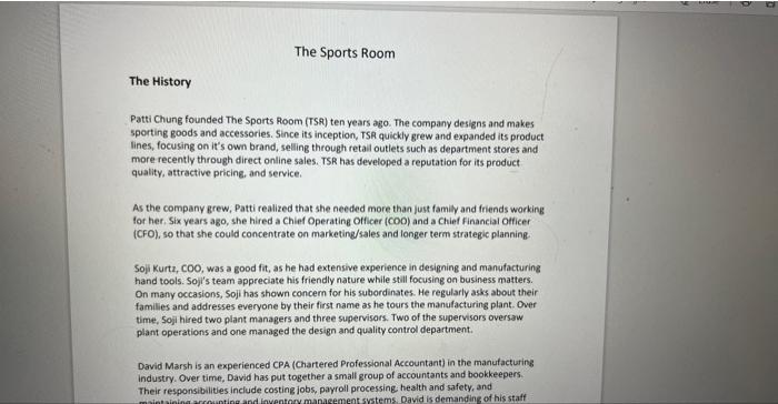 The History Patti Chung founded The Sports Room