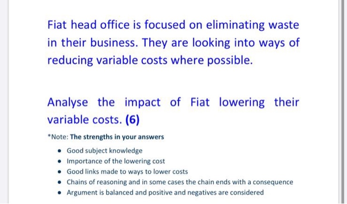 Fiat head office is focused on eliminating waste