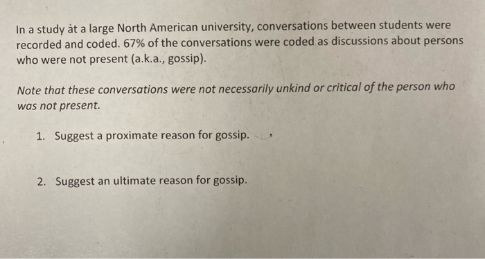 In a study at a large North American university,