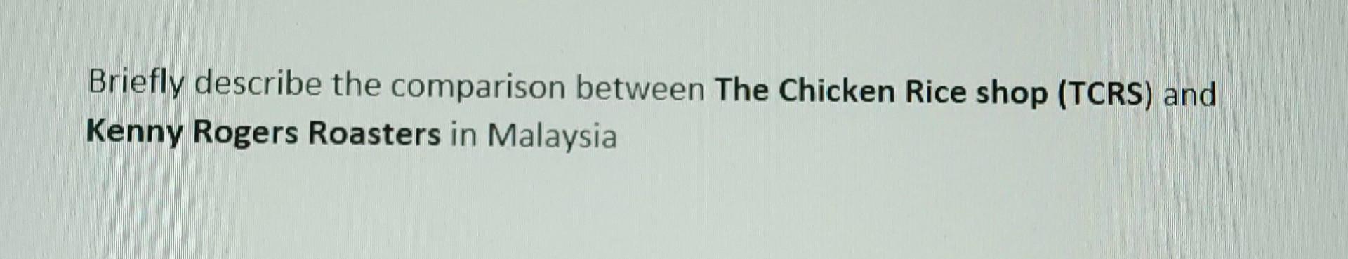 Briefly describe the comparison between The