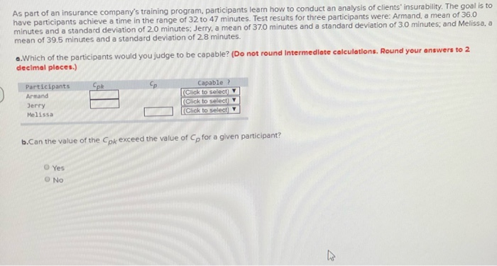 As part of an insurance company's training