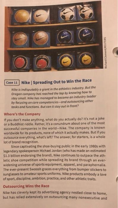 Richard Clement/REUTERS Case 11 Nike Spreading