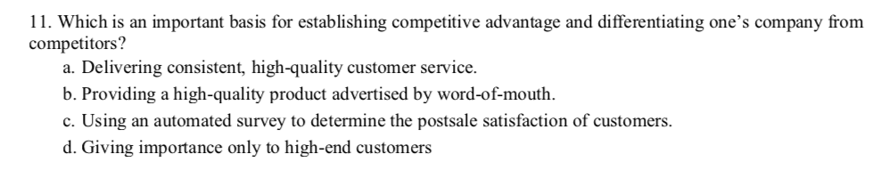 4. Which statement is true of the factors