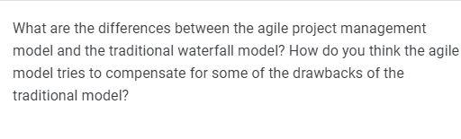 What are the differences between the agile