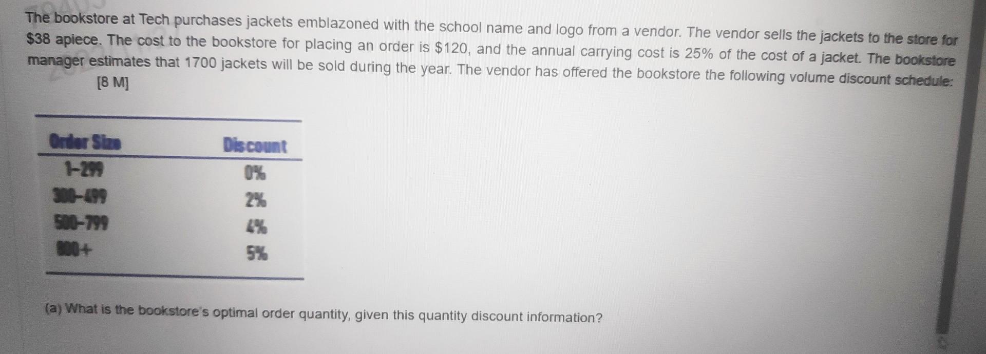 The bookstore at Tech purchases jackets