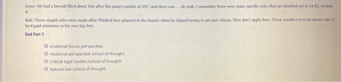 Joyce: We had a lawsuit filed about this after