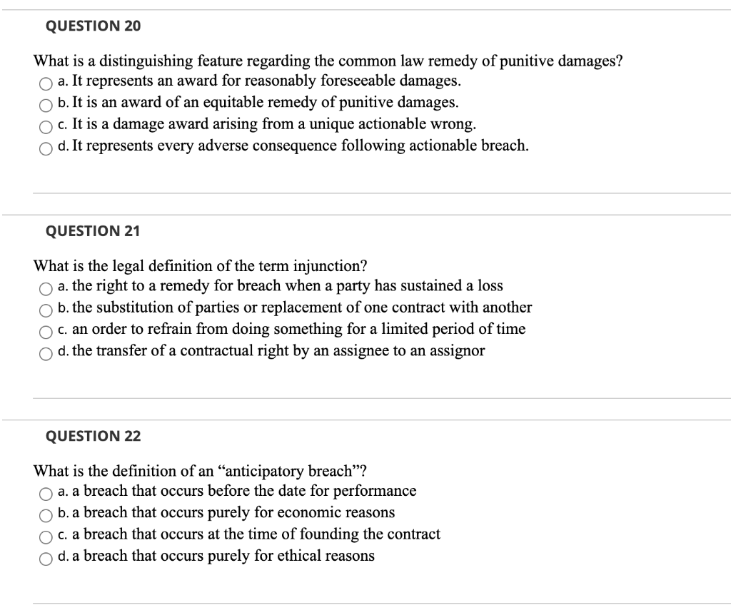 QUESTION 20 What is a distinguishing feature