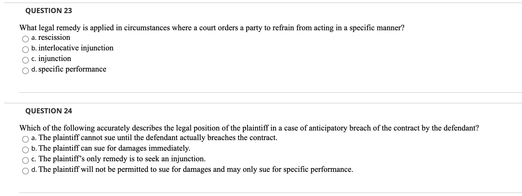QUESTION 20 What is a distinguishing feature
