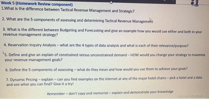 please make them in your own words. Thanks Week 5