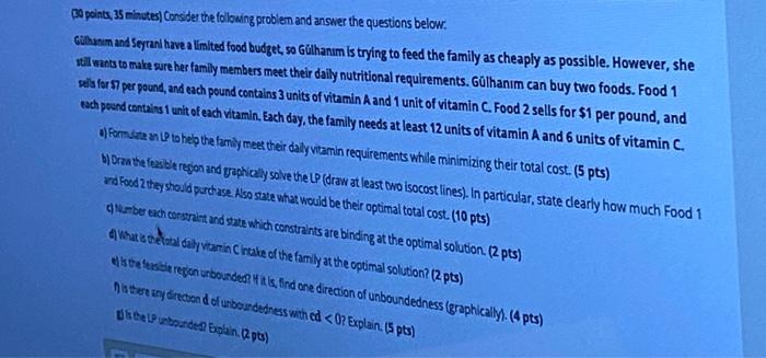 Gulhanim and Seryani have a limited food budget,