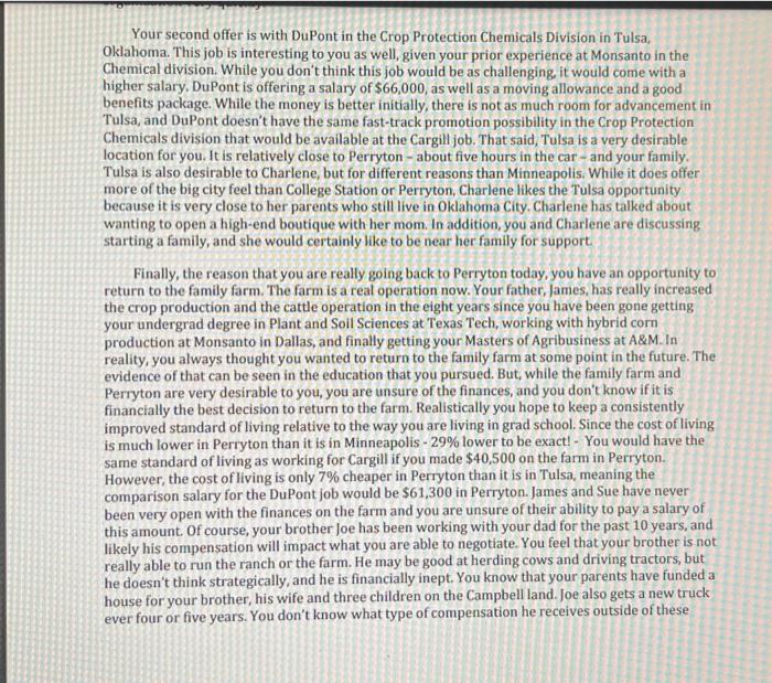 Confidential Role Information for Andy Campbell