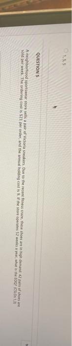 QUESTIONS A neighborhood sportswear store sells a