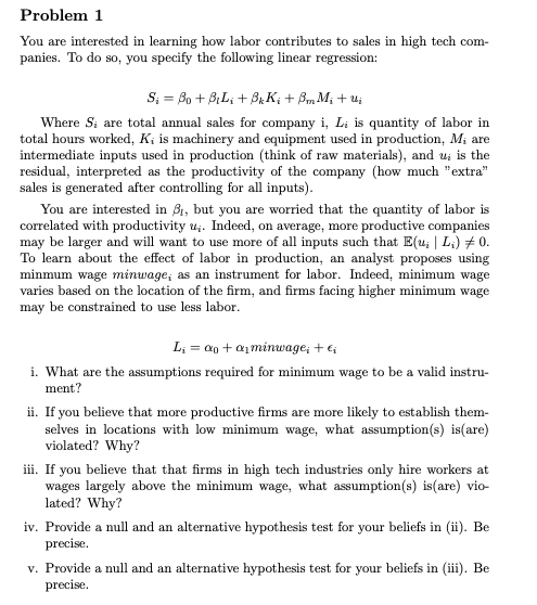 Problem 1 You are interested in learning how