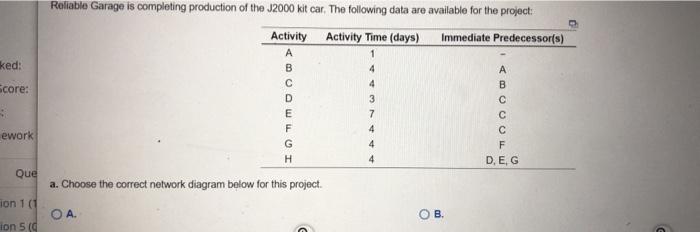 ked: Score: 3 Reliable Garage is completing