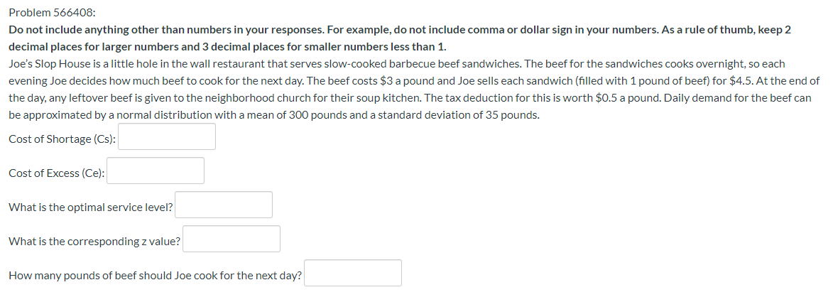 Problem 566408: Do not include anything other