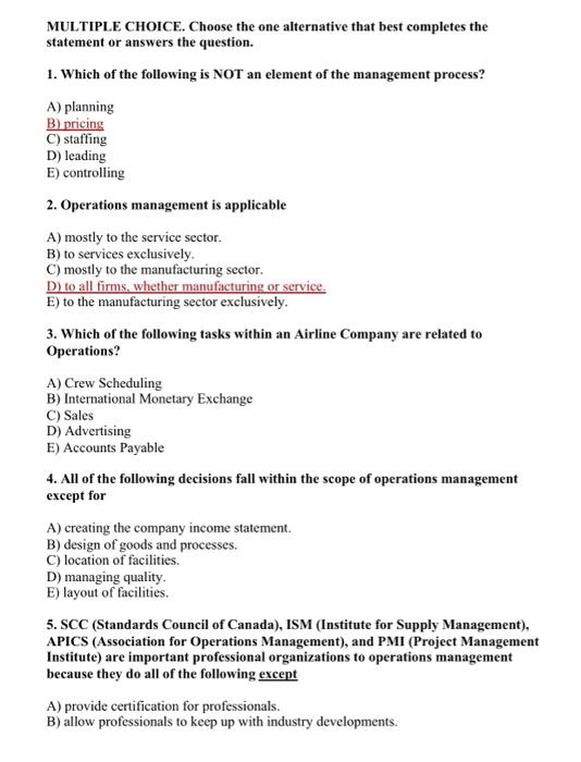 Subject is production and operation management I