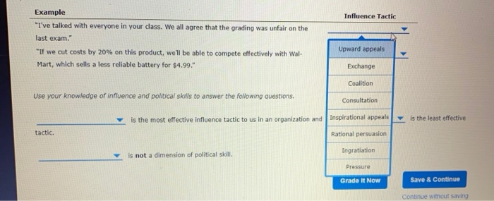 Influence Tactic Example