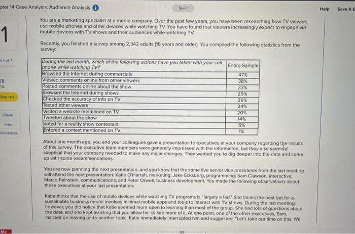 e Analysis: Audience Analysis i Saved H Audience