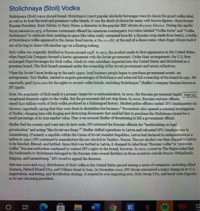 This question is about the discussion case at the