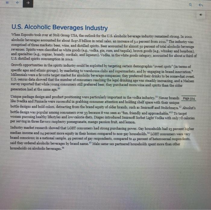 This question is about the discussion case at the