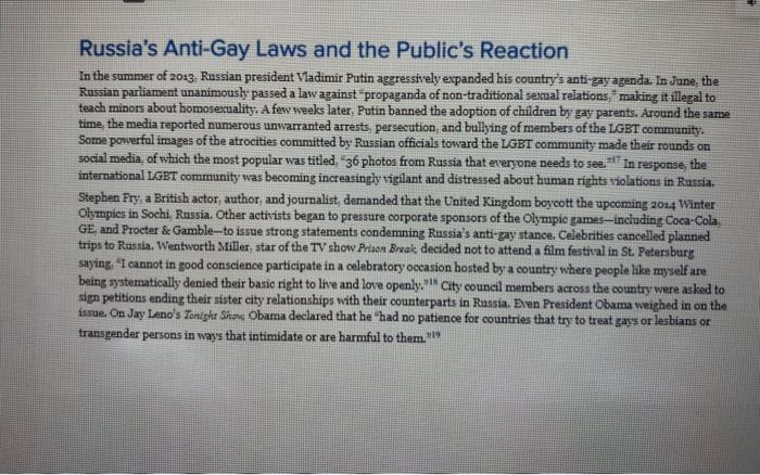 This question is about the discussion case at the