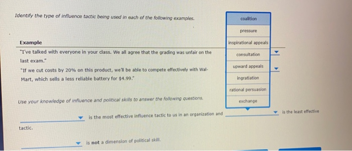 Influence Tactic Example