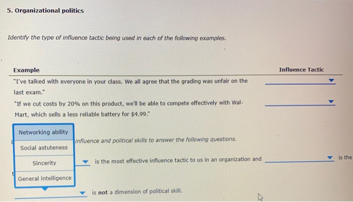 Influence Tactic Example