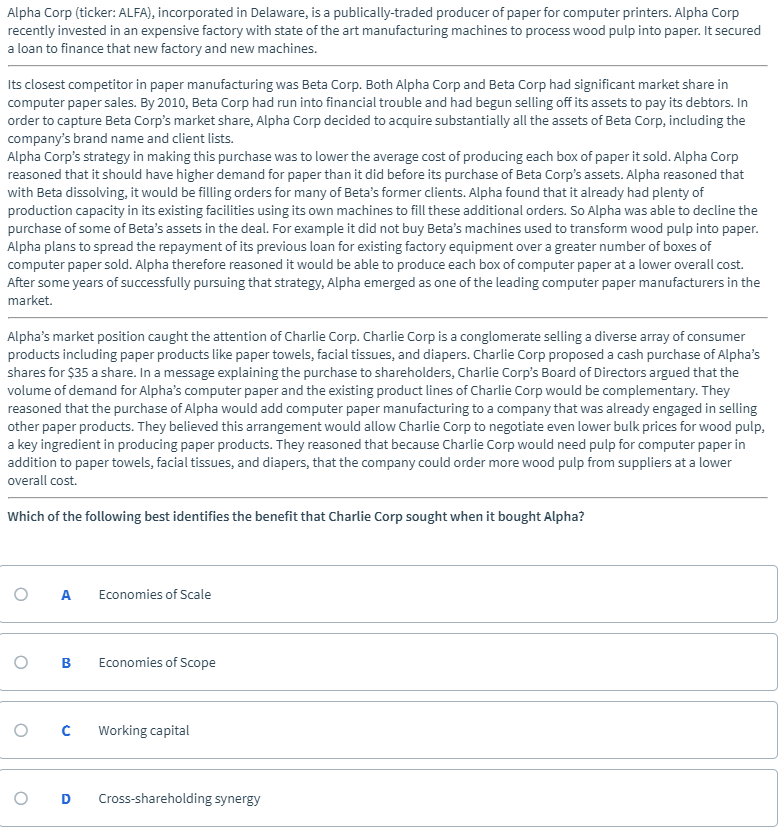 Alpha Corp (ticker: ALFA), incorporated in