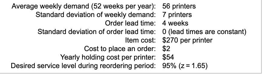 a. The EOQ is b. The annual ordering costs and